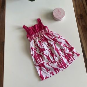 Pink giraffe dress